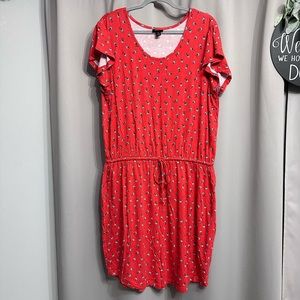EUC - A.N.A. Red Dress with tie waist